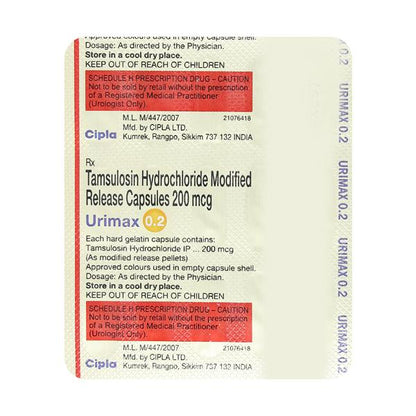 URIMAX 0.2mg Capsule 15's