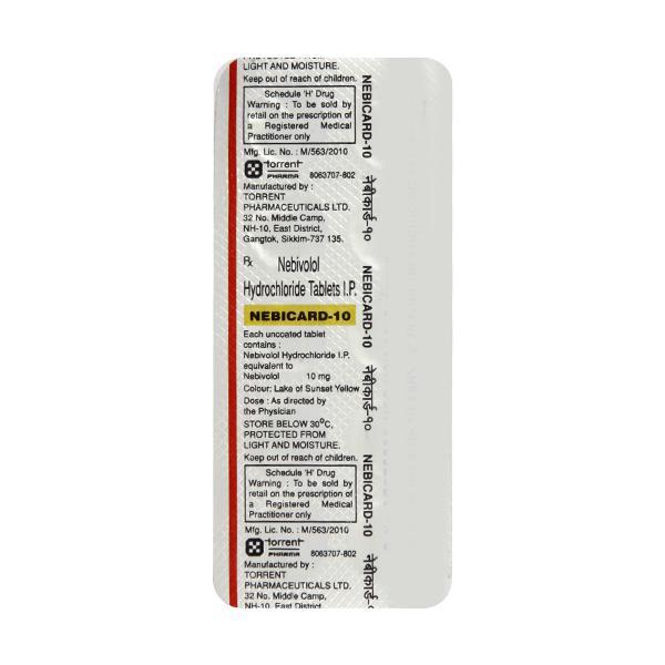 Nebicard 10mg Tablet 10'S