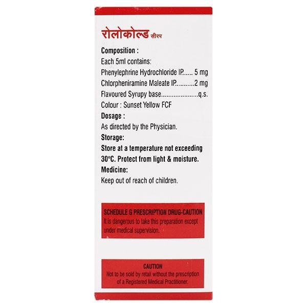 ROLOCOLD ORANGE FLAVOUR Syrup 60ml