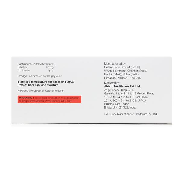 BILAZEST 20mg Tablet 10's