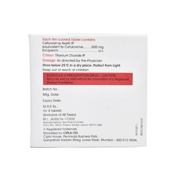 Cefasyn 500mg Tablet 4'S