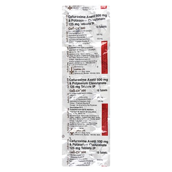 Cetil CV 500mg Tablet 10'S