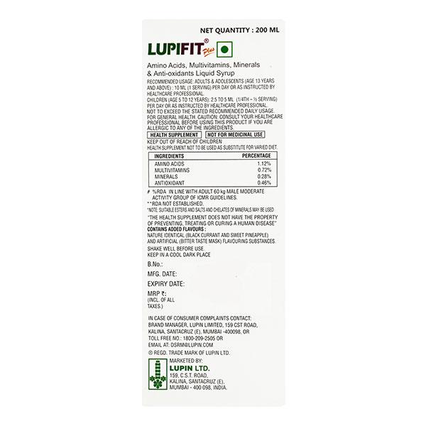 LUPIFIT PLUS Syrup 200ml