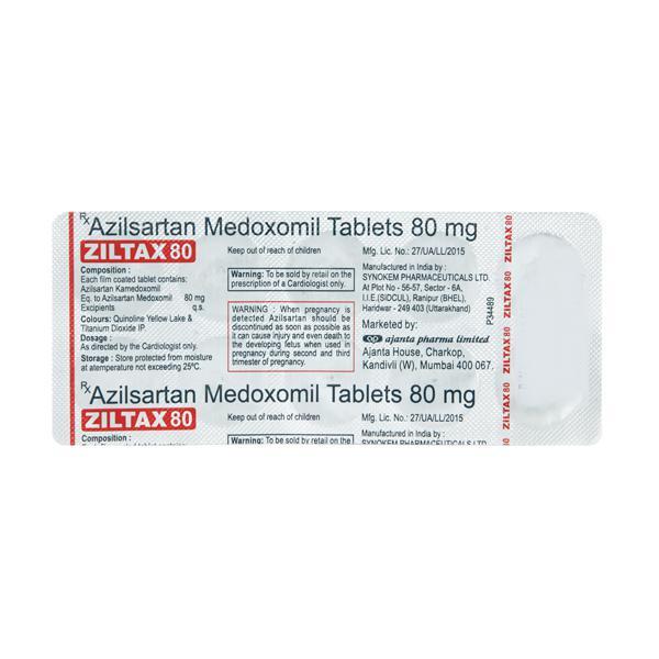 Ziltax 80mg Tablet 10'S