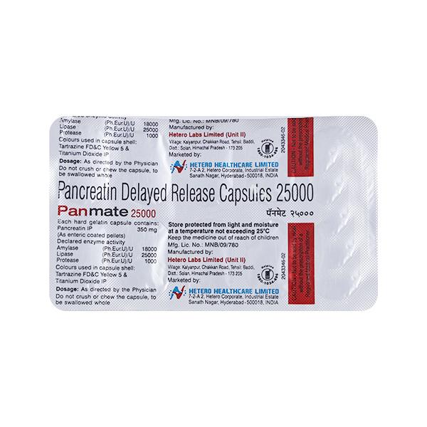 Panmate 25000mg Capsule 10'S