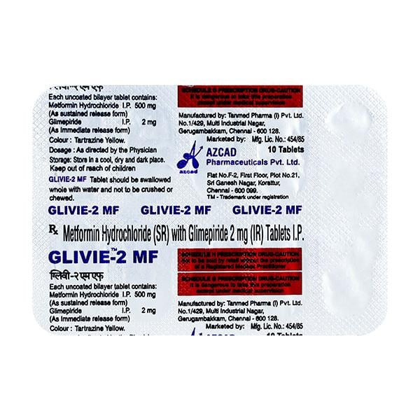 GLIVIE MF 2mg Tablet 10's