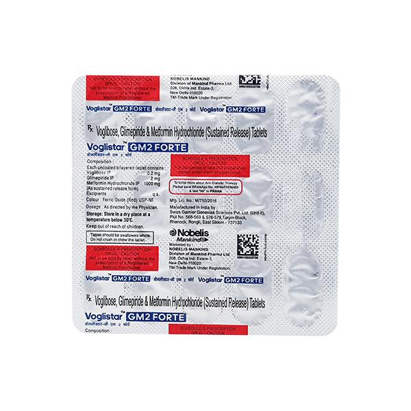 VOGLISTAR GM 2 FORTE Tablet 15's