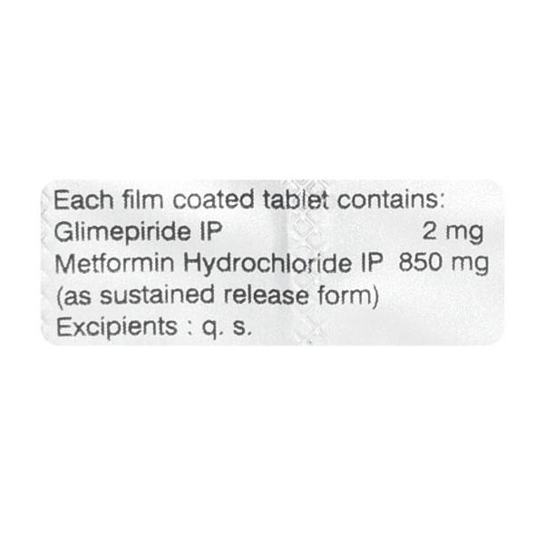 Glycomet GP 2/850mg Tablet 10'S