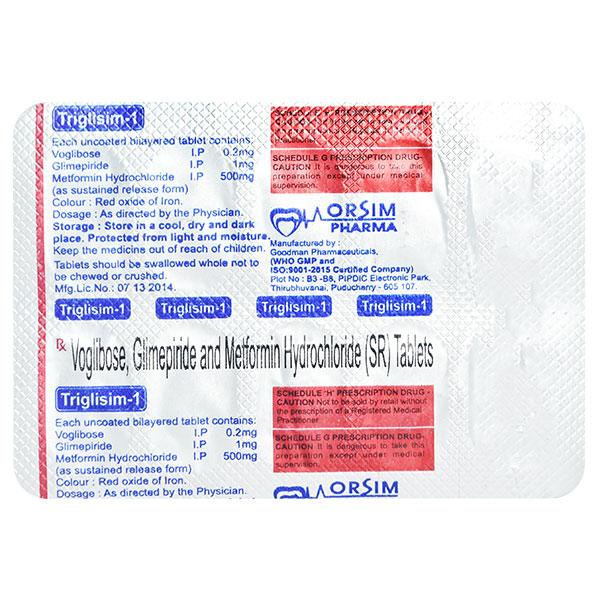 TRIGLISIM 1 Tablet 10's