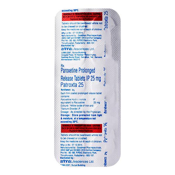 Patroxta 25mg Tablet 10'S