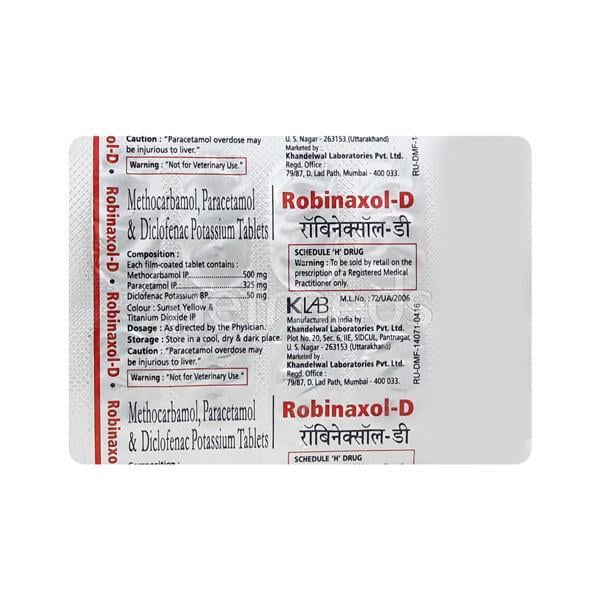 Robinaxol D Tablet 10'S