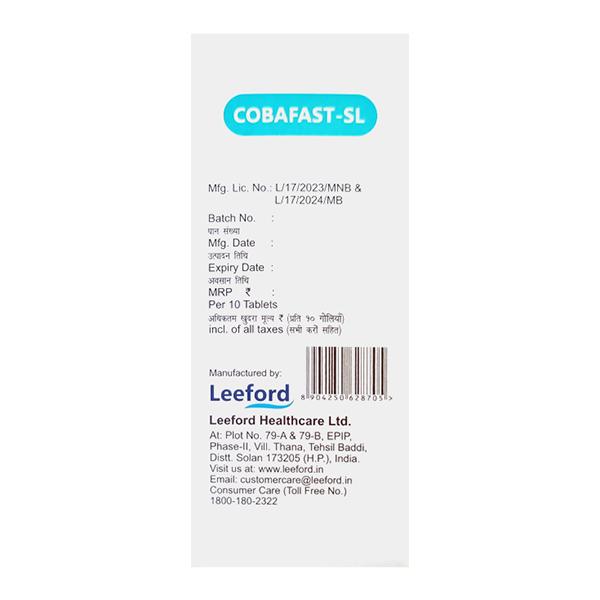 COBAFAST SL Sublingual Tablet 10's