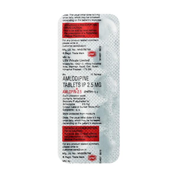Amlopin 2.5mg Tablet 10'S