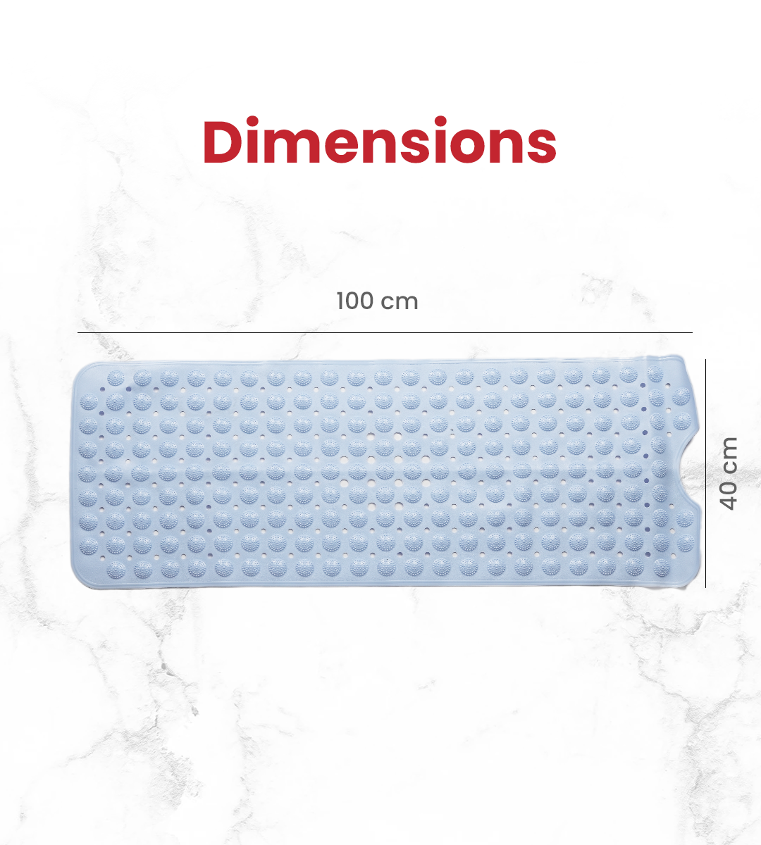 Anti Slip Mat for Bathroom Blue