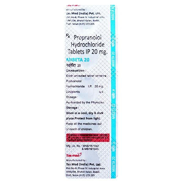 MIBETA 20MG TABLET 10'S