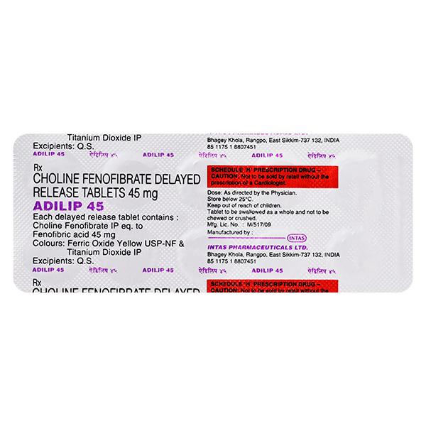Adilip 45mg Tablet 10'S