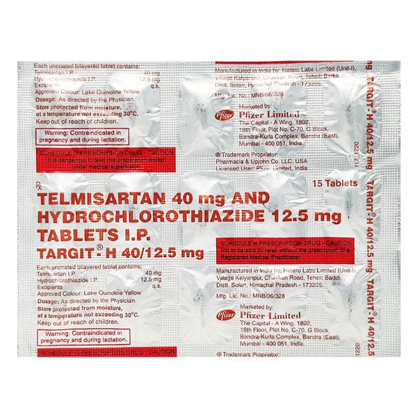 Targit H 40/12.5mg Tablet 15'S