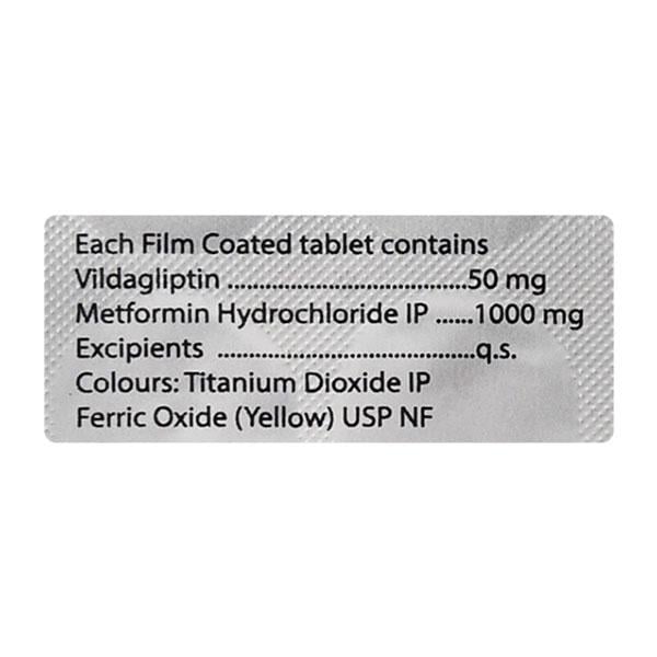 VILDALOG M 1000mg Tablet 15's