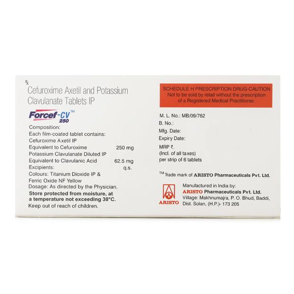 Forcef CV 250mg Tablet 6'S