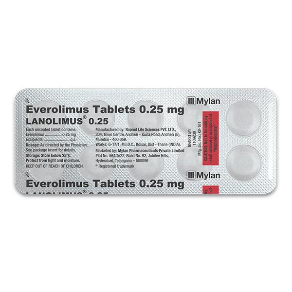 LANOLIMUS 0.25mg Tablet 10's
