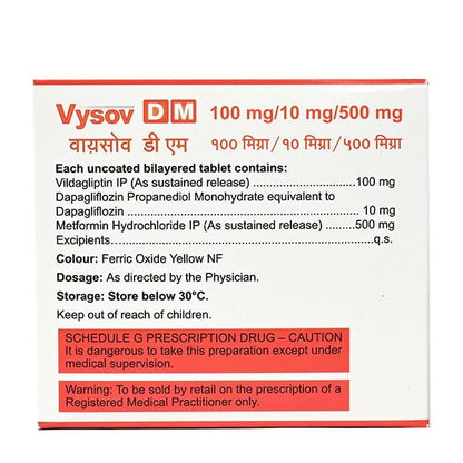 VYSOV DM 100/10/500mg Tablet 10's