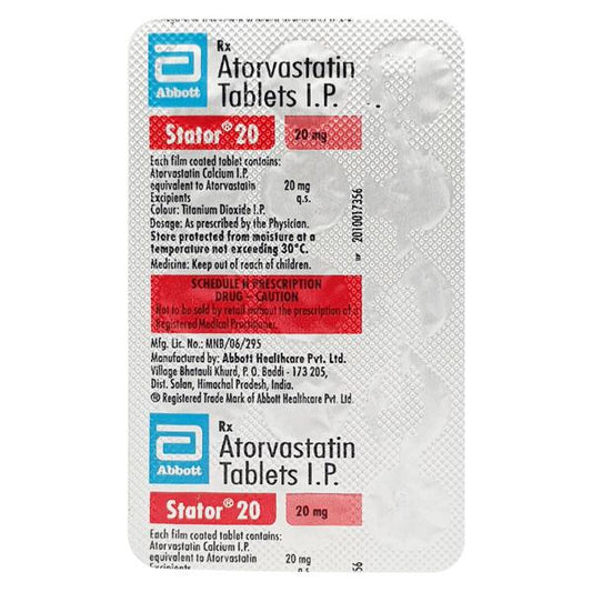 Stator 20mg Tablet 15'S