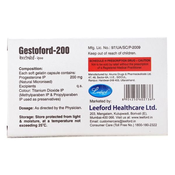 GESTOFORD 200 Capsule 10's