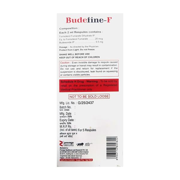 BUDEFINE F Respules 5X2ml