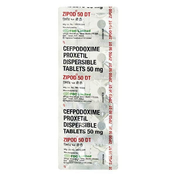 Zipod DT 50mg Tablet 10'S