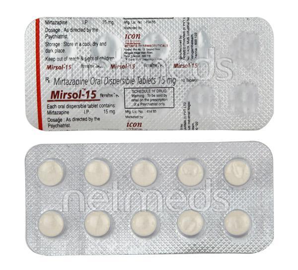 Mirsol 15mg Tablet 10'S
