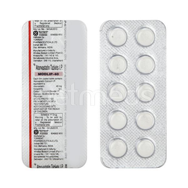 Modlip 40mg Tablet 10'S