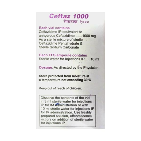 Ceftaz 1gm Injection 1's