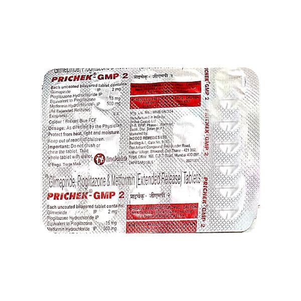 PRICHEK GMP 2 Tablet 15's