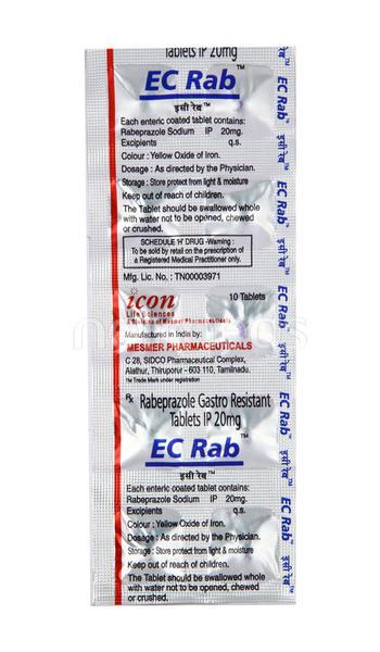 EC Rab 20mg Tablet 10'S