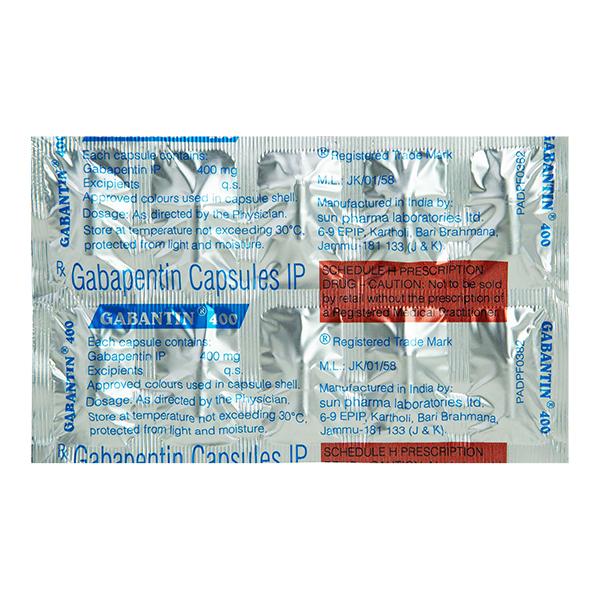 Gabantin 400mg Capsule 10'S