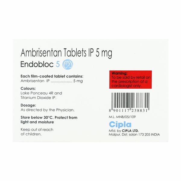 Endobloc 5mg Tablet 10'S