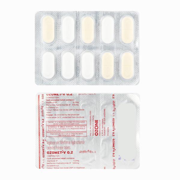 Ozomet V 0.2/500mg Tablet 10'S