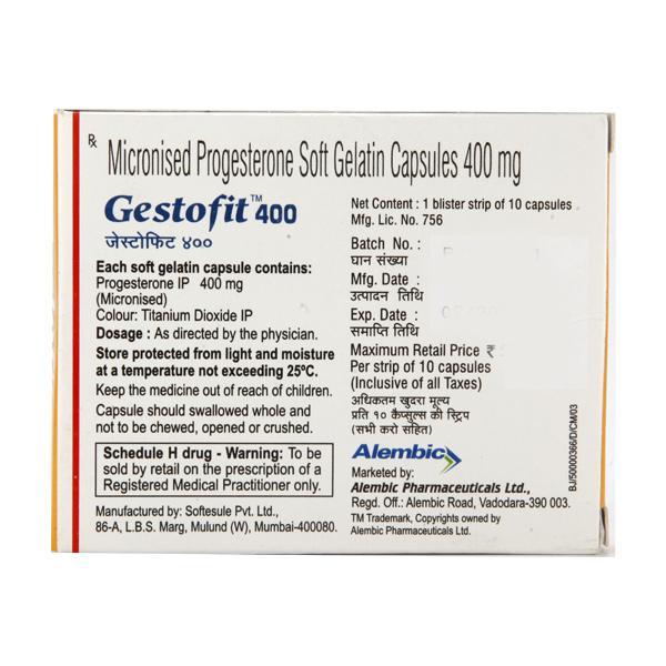 Gestofit 400mg Capsule 10'S