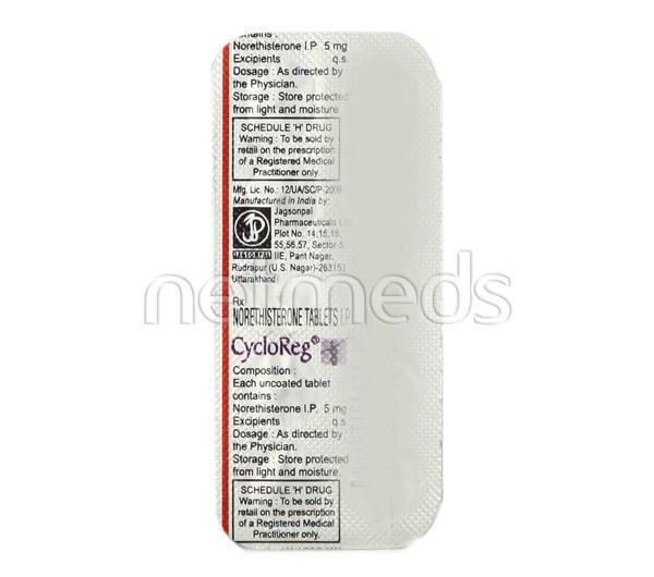 Cycloreg 5mg Tablet 10'S