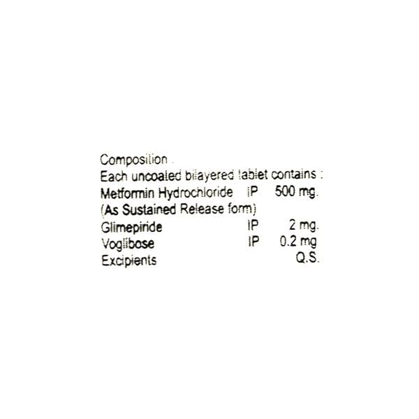 Hmet Trio 2/500/0.2Mg Tablet 10's