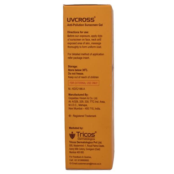UVCROSS SPF 50+ PA++++ Sunscreen Gel 50gm