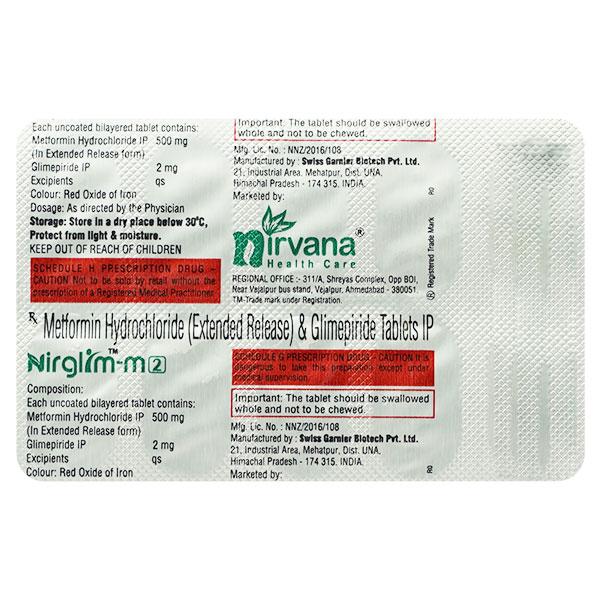 NIRGLIM M 2 Tablet 10's