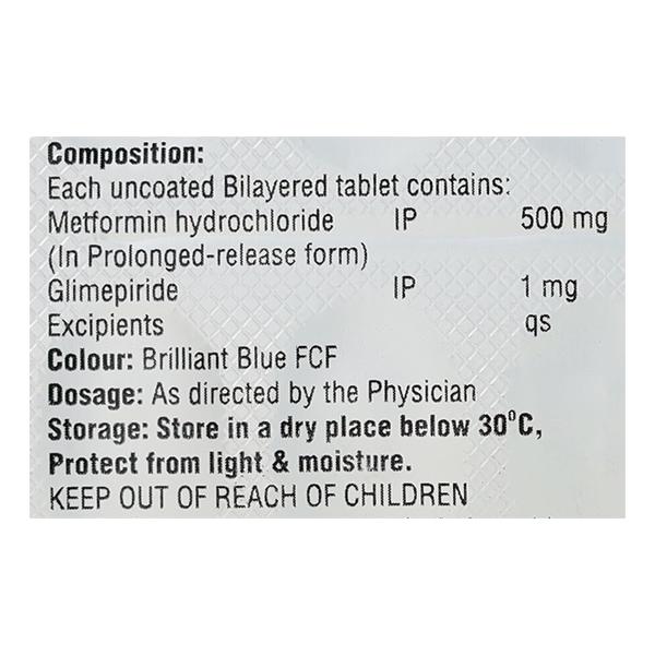 GLIMCARE M 1mg Tablet 14's