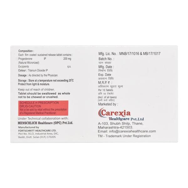 GESTOCARE SR 200 Tablet 10's