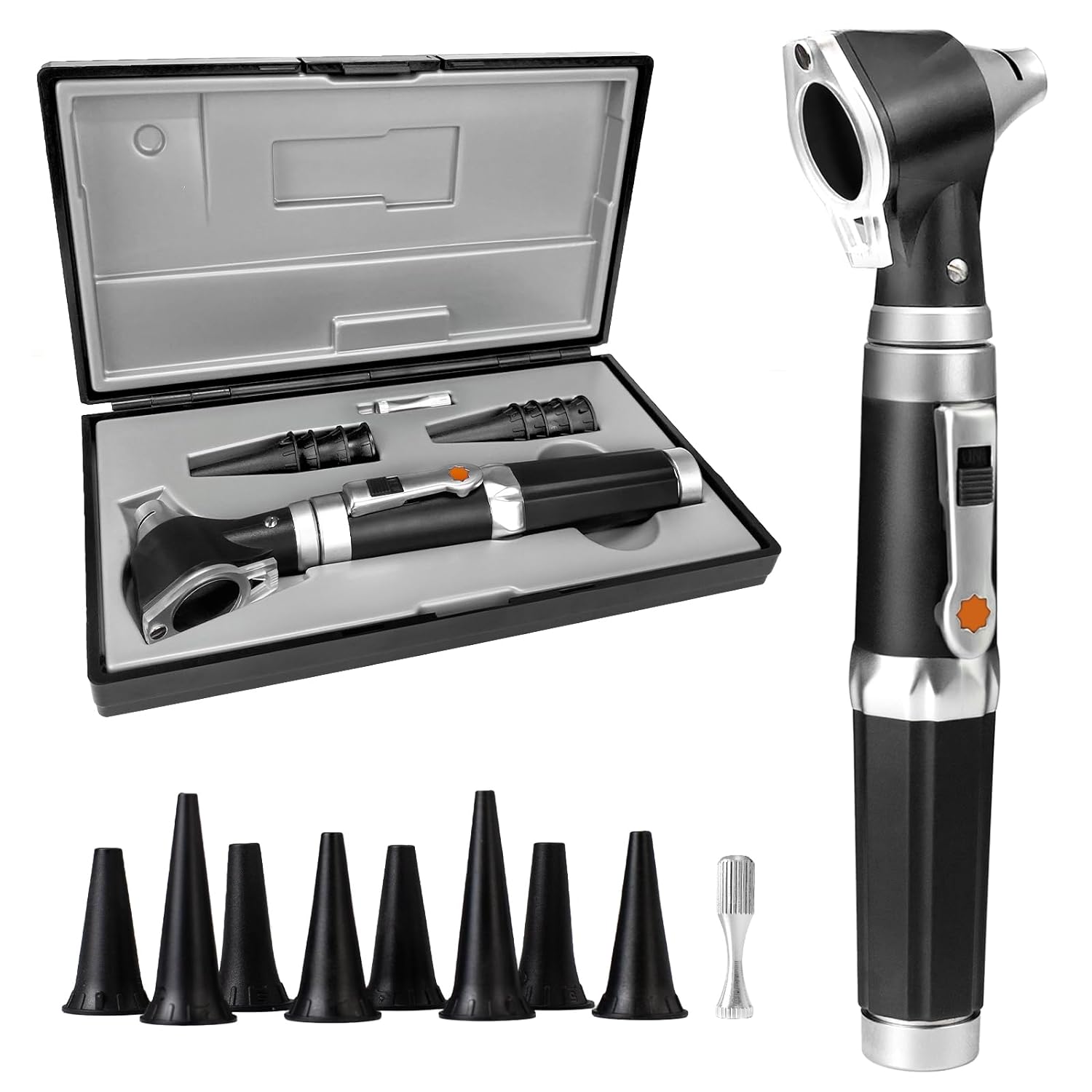 MCP Otoscope OT10G with Light - Ear Infection Detector (Black)