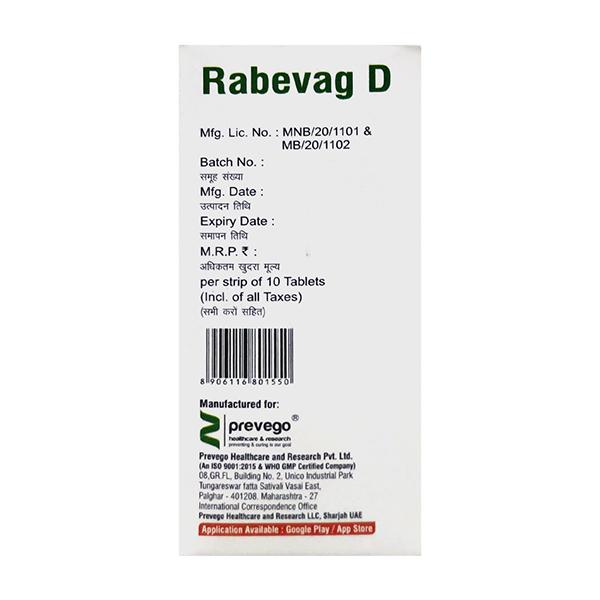 RABEVAG D Tablet 10's