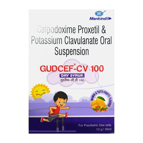 GUDCEF CV 100 MANGO & TUTTI FRUTTI FLAVOUR Dry Syrup 30ml
