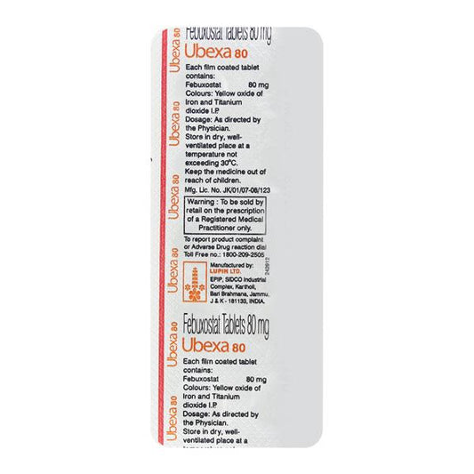 Ubexa 80mg Tablet 10'S