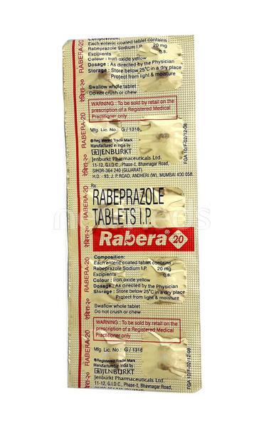Rabera 20mg Tablet 10'S