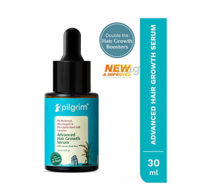 Pilgrim 3% Redensyl, 4% Anagain & 5% Capilia Stem Cell Complex Advanced Hair Growth Serum